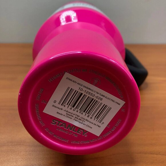 New Stanley Neon Electric Pink Black Quencher H2.0 Tumbler The Flowstate 40 Oz - Picture 4 of 4